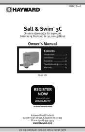 Hayward SAS Salt-Swim-3C-30000-Gallons-Owners-Manual-092527RevC