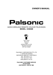 Palsonic 3430GM Owners Manual
