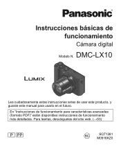 Panasonic DMC-LX10K Basic Spanish Operating Manual