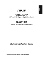 Asus GIGAX1024P Quick Installation Guide