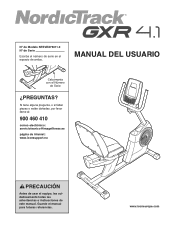 NordicTrack Gxr4.1 Bike Spanish Manual