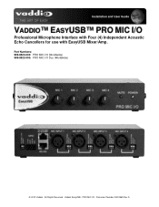 Vaddio EasyUSB Audio Bundle System G EasyUSB PRO MIC I/O Manual