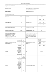 Zanussi ZWF942F1DG Product information sheet