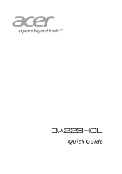 Acer DA223HQL Quick Guide