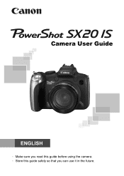 Canon SX20 PowerShot SX20 IS Camera User Guide