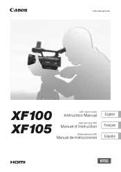 Canon XF105 XF100 / XF105 Instruction Manual