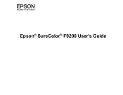 Epson SureColor F9200 User Manual