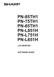 Sharp PN-L651H PN-L651H | PN-L751H| PN-L851H Software Guides