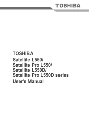 Toshiba Satellite L550D PSLXJC-00Q005 Users Manual Canada; English