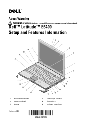 Dell D800 Setup Information