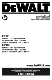 Dewalt DCF901B Instruction Manual