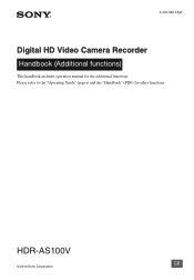 Sony HDR-AS100VR Operating Instructions - Handbook 1