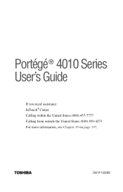 Toshiba Portege 4010 User Guide