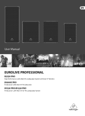 Behringer EUROLIVE PROFESSIONAL B2520 PRO Manual