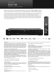 Denon DVD758 Literature/Product Sheet