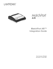 Lantronix MatchPort AR Linux Developer s Kit MatchPort AR - Integration Guide