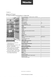 Miele F 2801 Vi Product sheet