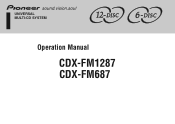 Pioneer CDXFM687 Operation Manual