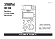 TEAC GT-R1 GT-R1 Owner's Manual