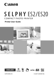 Canon 2096B001 SELPHY ES2 / ES20 Printer User Guide