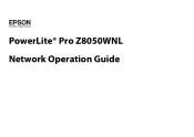Epson PowerLite Pro Z8050WNL Network Guide