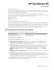 HP TouchSmart IQ700 HP TouchSmart Desktop PCs - User Guide