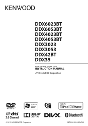 Kenwood DDX4023BT User Manual