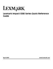 Lexmark S305 Quick Reference Guide