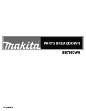 Makita EB7660WH EB7660WH Parts Breakdown