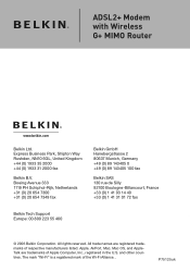 Belkin F5D9630uk4A F5D9630-4A User Manual - United Kingdom