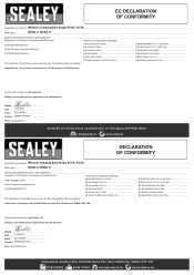 Sealey WCB4 Declaration of Conformity