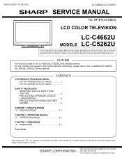 Sharp LC-C5262U Service Manual