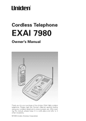 Uniden EXAI7980I English Owners Manual