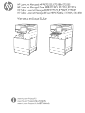 HP LaserJet E70000 Warranty and Legal Guide 1