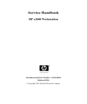 HP Workstation x2000 hp workstation x2000 - Service Handbook