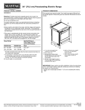 Maytag MES8880DS Dimension Guide