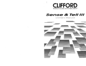 Clifford Sense and Tell 3 Owners Guide