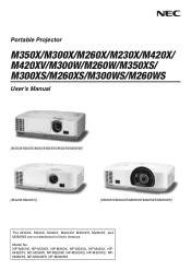 NEC NP-M300XS Users Manual