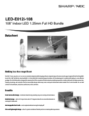 Sharp LED-E012I 108IN Data Sheet
