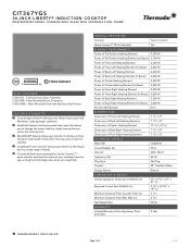 Thermador CIT367YGS Product Spec Sheet