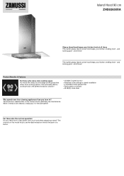Zanussi ZHS92650XA Specification Sheet