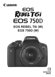 Canon EOS Rebel T6i User Manual