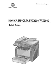 Konica Minolta FAX2900 FAX 2900/FAX 3900 Quick Guide