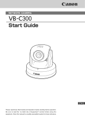 Canon VB-C300 VB-C300 Start Guide