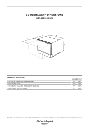 Fisher and Paykel RB36S25MKIW1 FAP INSTALLATION SHEET COOLDRAWER (English)