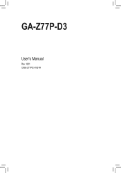 Gigabyte GA-Z77P-D3 User Manual