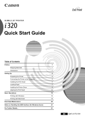 Canon i320 i320 Quick Start Guide