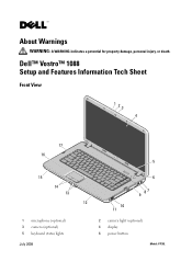 Dell Vostro 1088 Setup and Features Information Tech Sheet