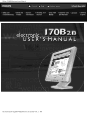 Philips 170B2B User Manual