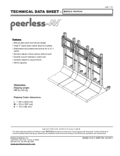 Sharp PN-PS310 Peerless Specification Sheet - Bundled Hardware for 3x1 free-standing display